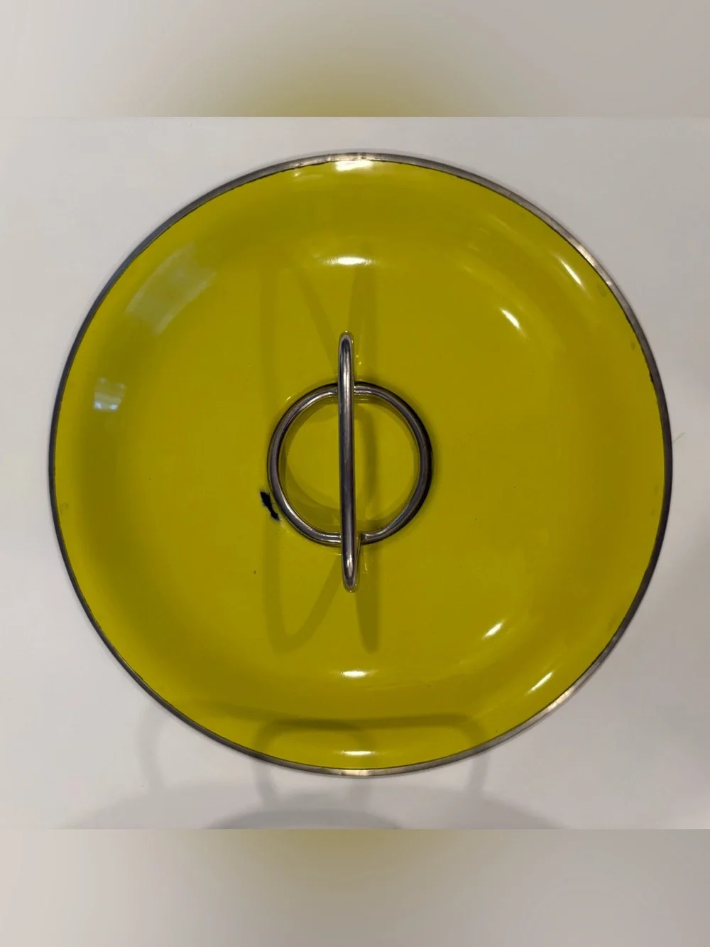 Mid-Century Modern MES Yellow Enamel Covered Casserole Pot German 60